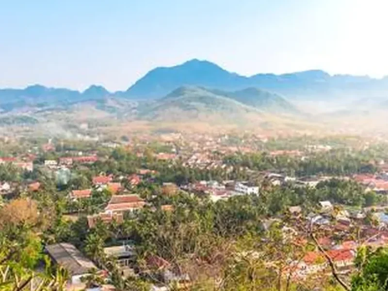 Panoramic view of Luang Prabang, Laos, for a private local discovery tour.