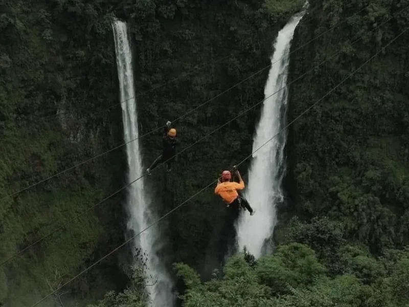 Dramatic waterfall scenery in southern Laos for a Pakse and Wat Phou day journey.
