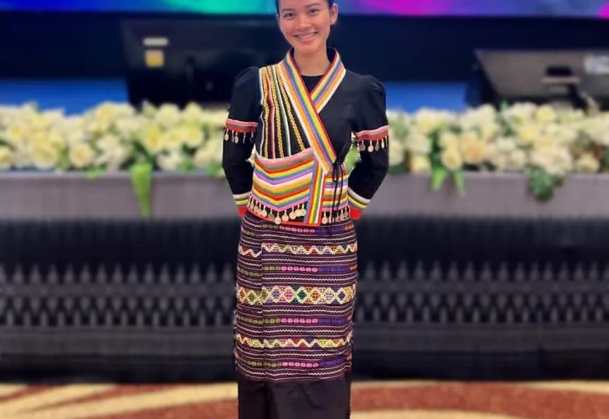 Lao woman in traditional dress, northern Laos